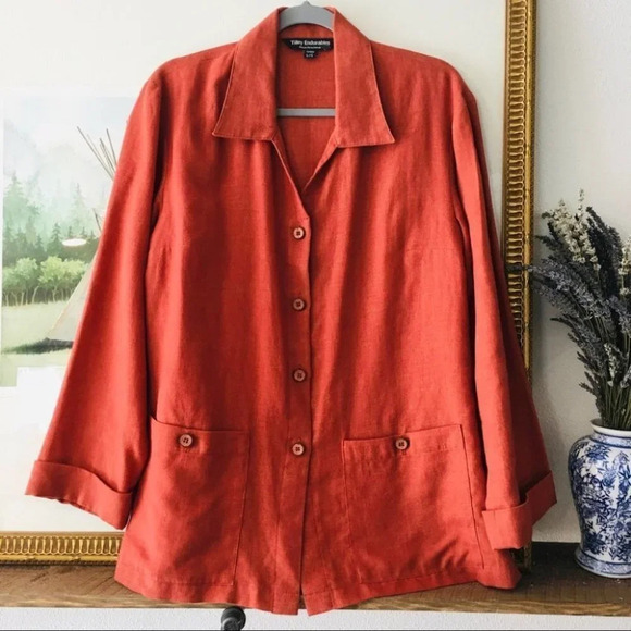 Tilley Endurables Jacket Cardigan Top Hemp/Poly - Picture 1 of 7